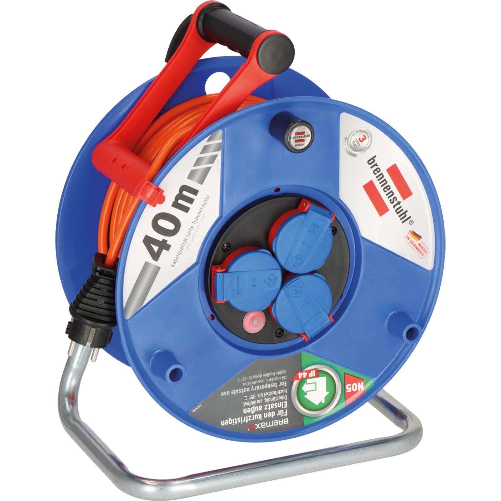 Brennenstuhl Garant IP44 Kabeltrommel 40 m AT-N05V3V3-F 3G1,5 - 1208750