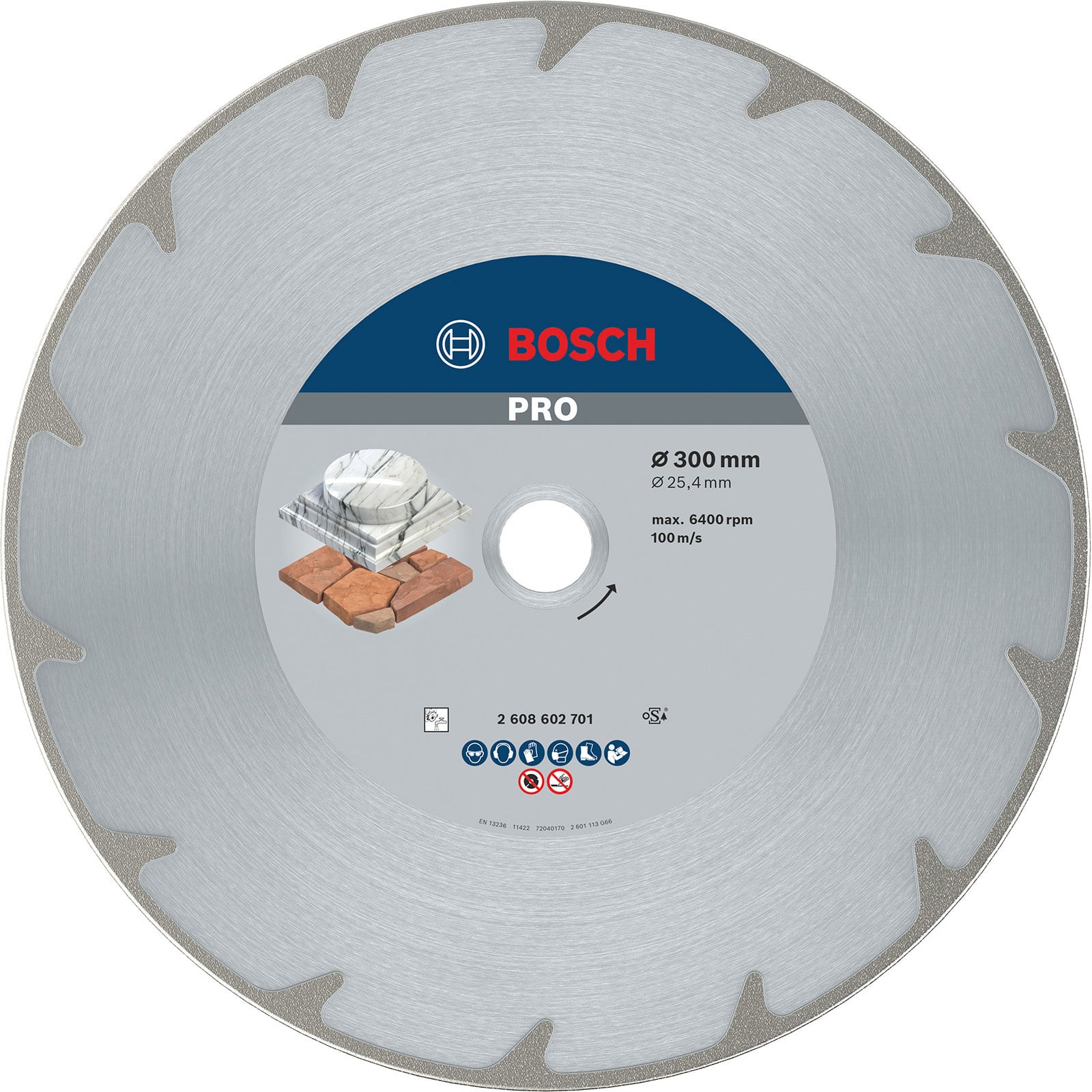 Bosch PRO Marble Diamanttrennscheibe 300 x 25,4 mm - 2608602701