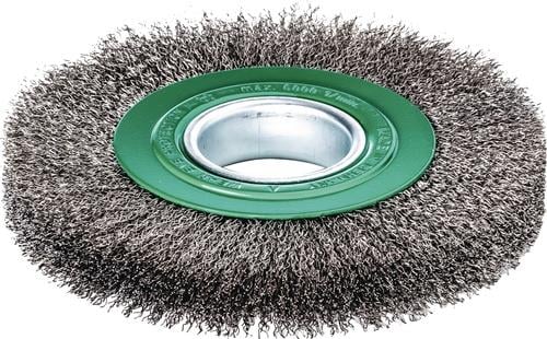 Rundbürste D.200mm Drahtstärke 0,30mm VA gewellt 24-27mm 6000min-¹ 1 LESSMANN