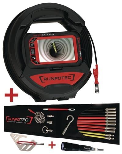 Rohrkamera RC 3 Kabel-L.15m Kamerakopf-D.13mm RUNPOTEC