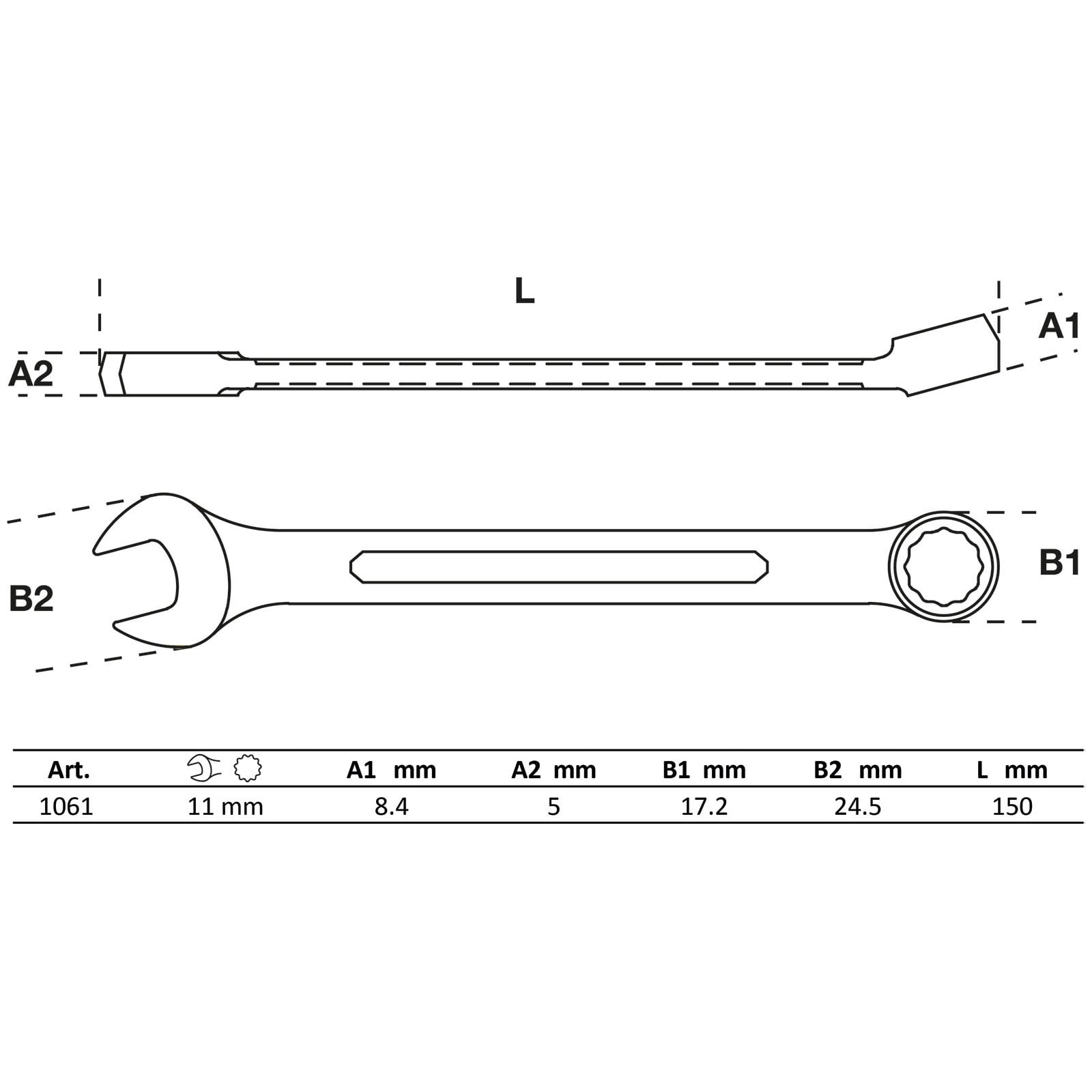 BGS Maul-Ringschlüssel SW 11 mm - 1061