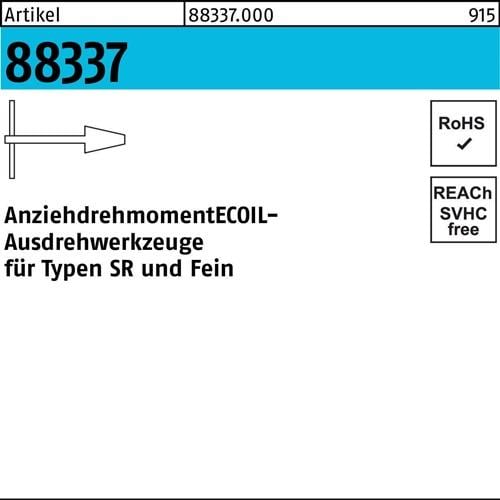 Ausdrehwerkzeug R 88337 NR.1 M2,5-M 8 Stahl 1 Stück AMECOIL
