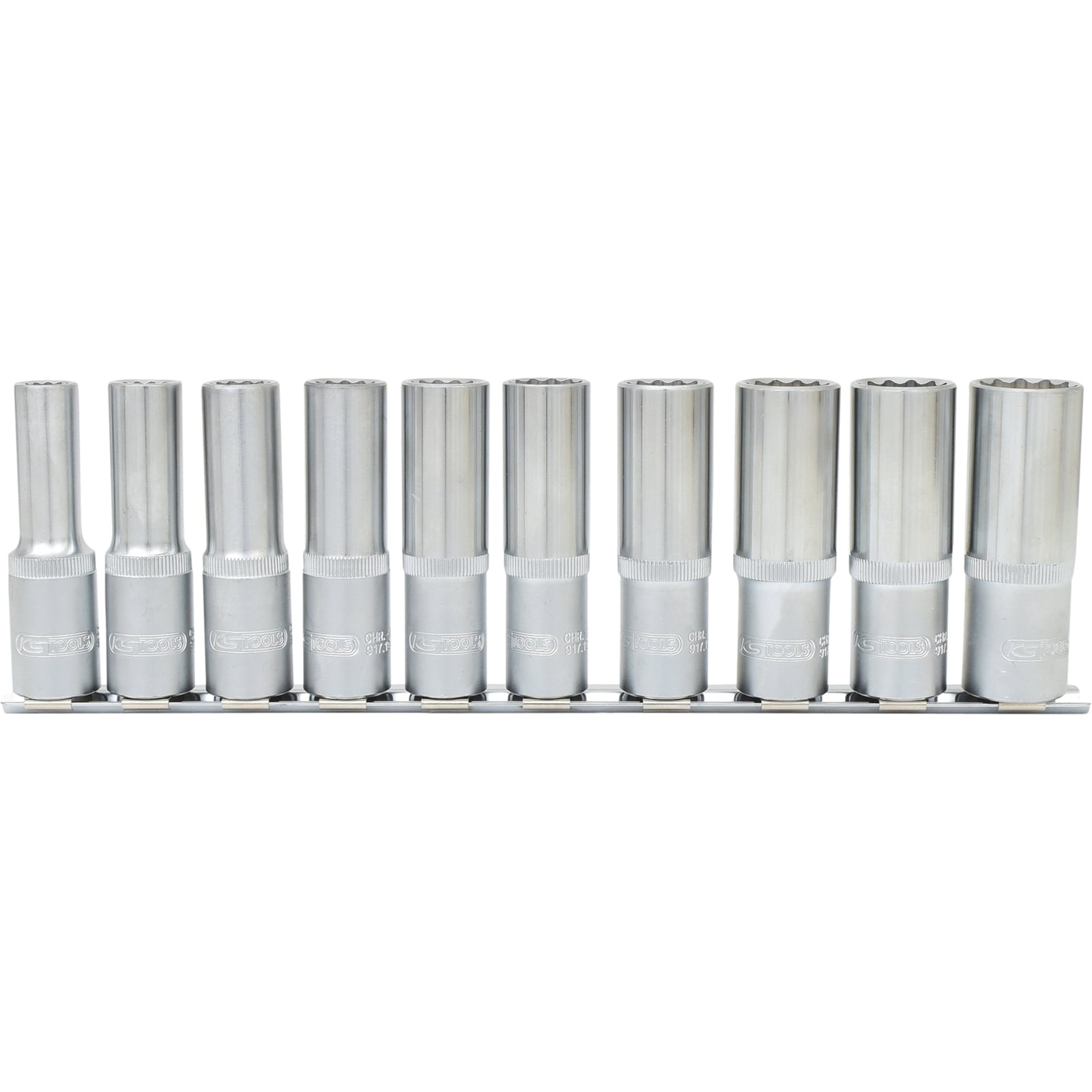 KS TOOLS 1/2" 12-kant-Stecknuss-Satz lang 10tlg. - 917.1750