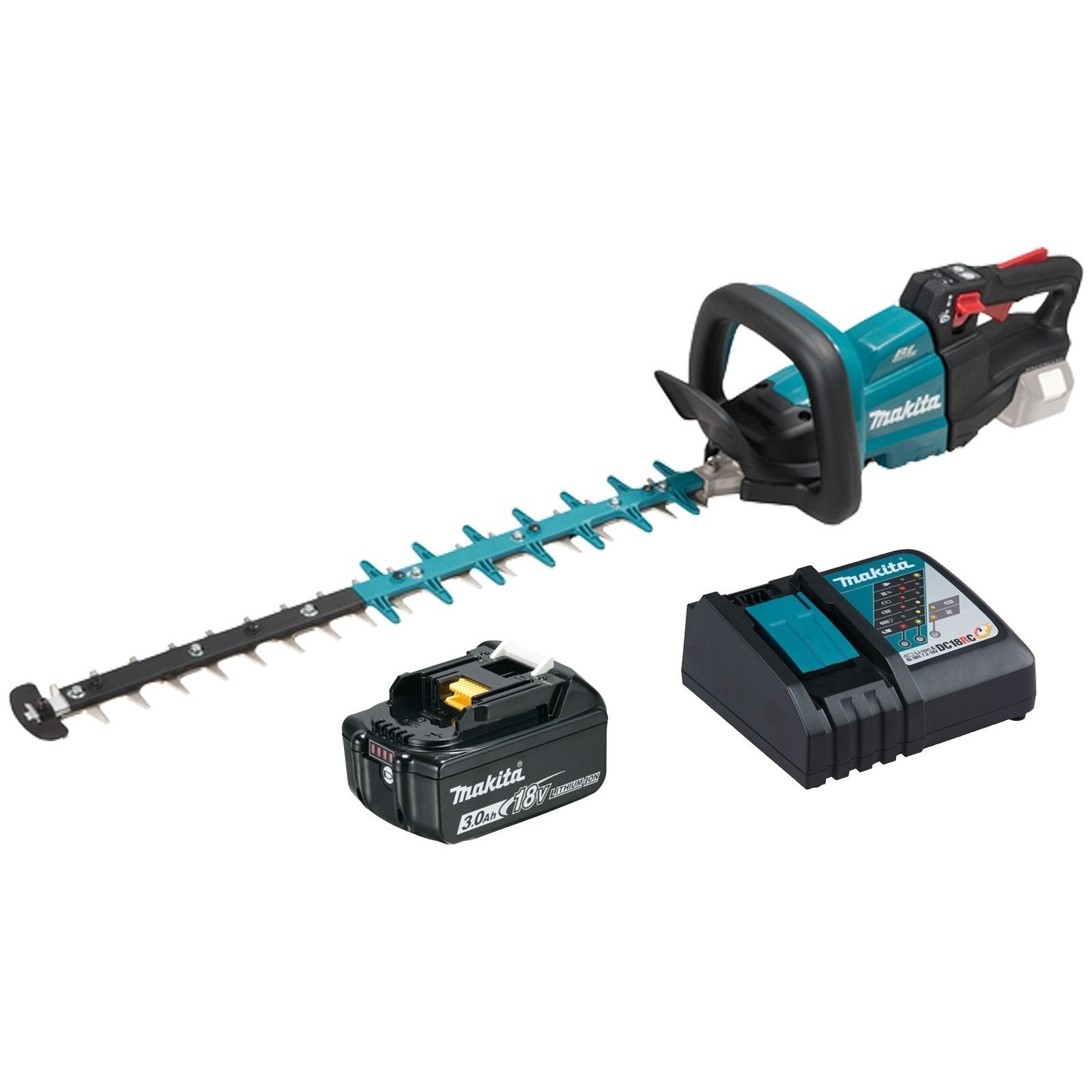 Makita DUH601RF Akku-Heckenschere 18 V / 1x 3,0 Ah Akku + Ladegerät