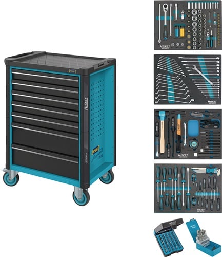 Hazet Wkz.wagen 179N-7/220 B785xT518xH1020mm 540kg 7 Schubl.220-tlg.Stahlbl - 179N-7/220