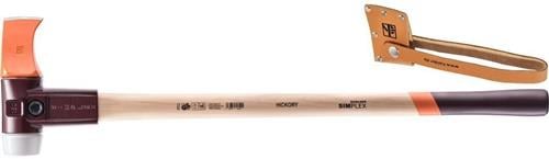 Halder SIMPLEX-Spalthammer mit Stahlgussgehäuse und Hickorystiel Ø 60 mm inkl. Lederschneidschutz - 3007.160