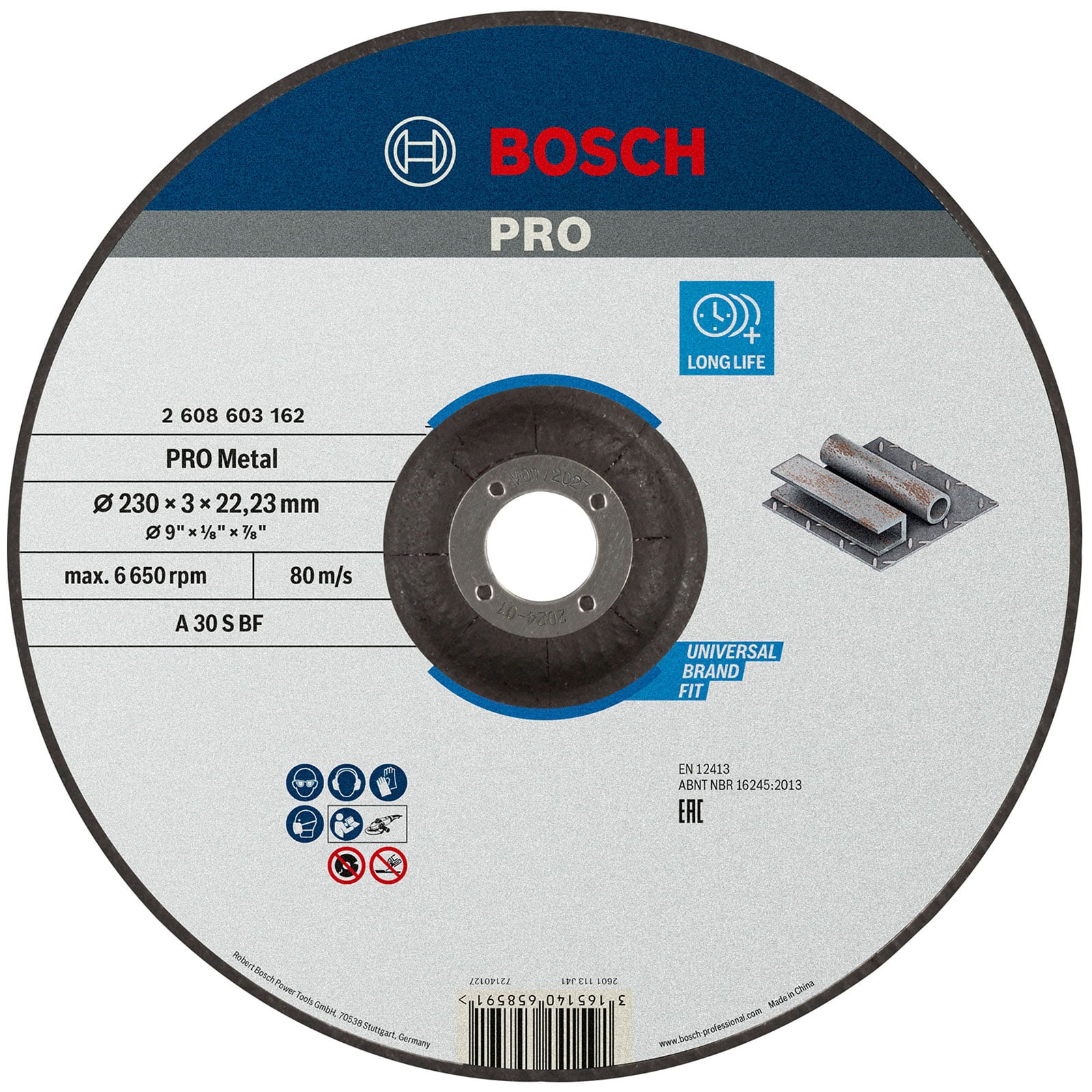 Bosch PRO Metal Trennscheibe 230 x 3 x 22,23 mm - 2608603162