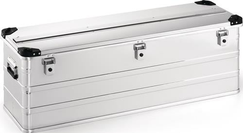 Aluminiumbox L1182xB385xH410mm 163l m.Klappverschluss u.Stapelecken - D163