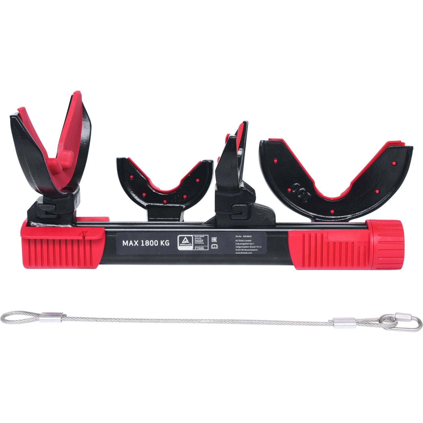 KS TOOLS Federspanner-Satz 6tlg. max. Belastung 1800kg - 500.8625