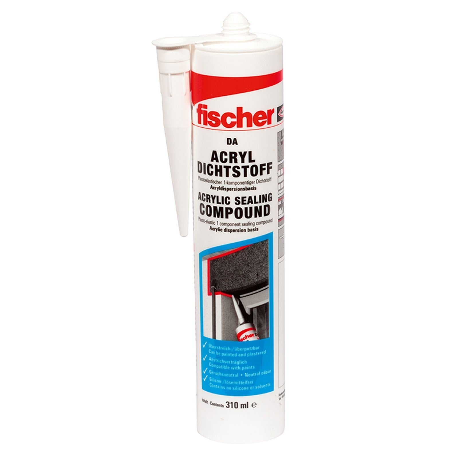 Fischer Acryldichtstoff DA 310ml braun - 53112