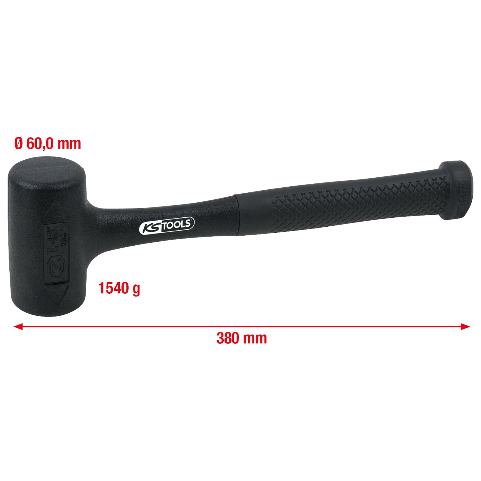 KS TOOLS Rückschlagfreier Schonhammer 1250g - 140.5258