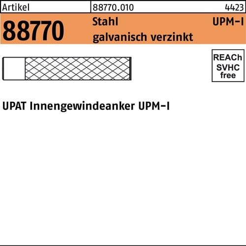 Innengewindeanker R 88770 UPM-I 6 Stahl galv.verz. 10 Stück UPAT