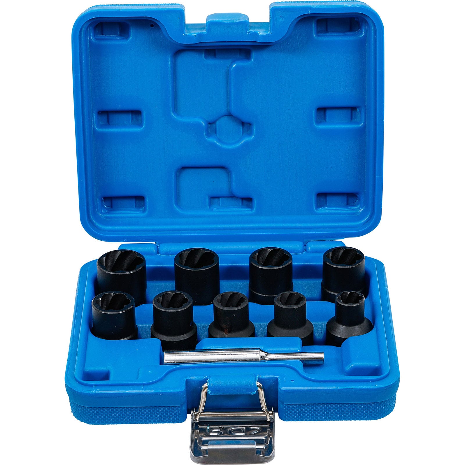 BGS Spiral-Profil-Steckschlüssel-Satz / Schraubenausdreher Antrieb Innenvierkant 12,5 mm (1/2") SW 10 - 19 mm 10tlg. - 5266