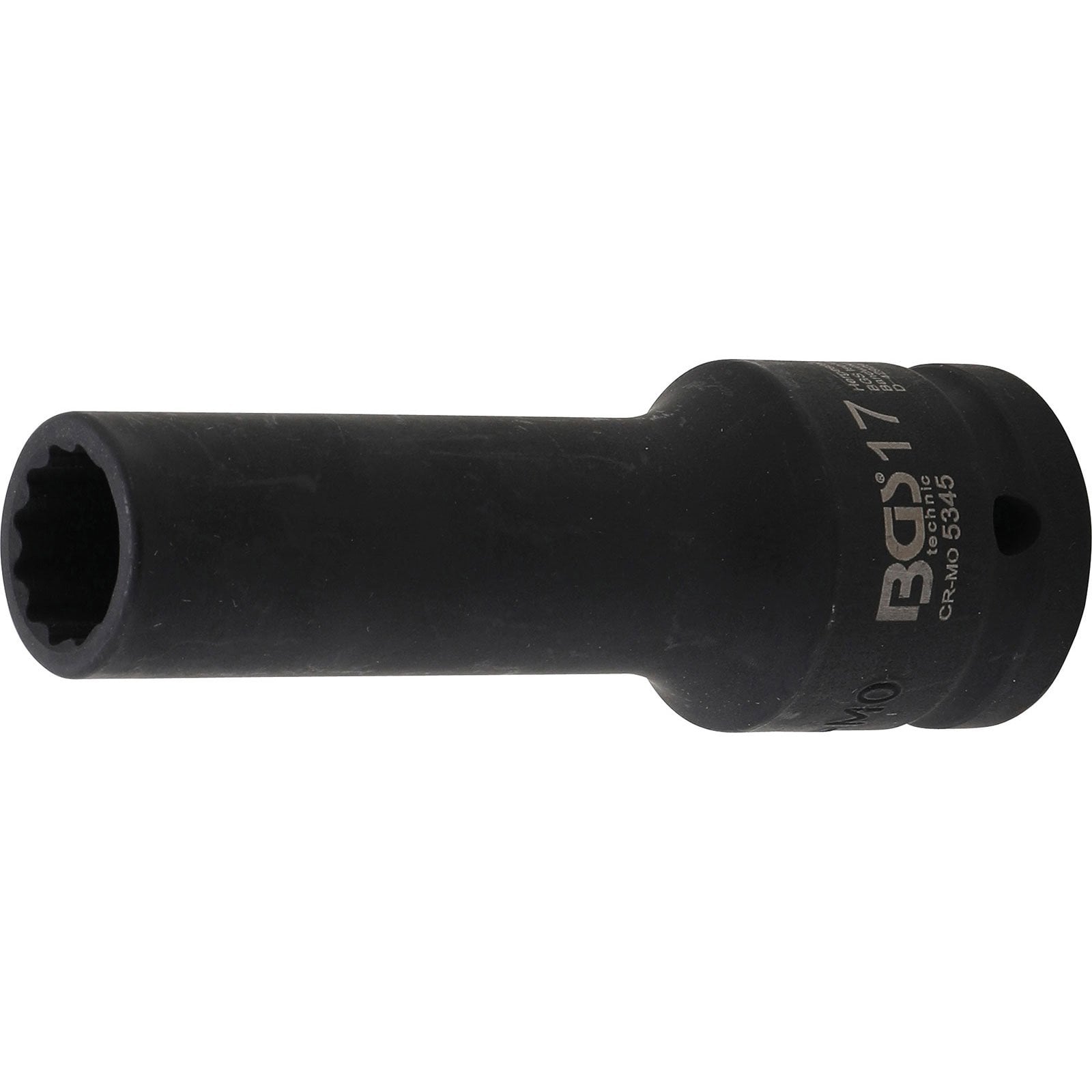 BGS Kraft-Steckschlüssel-Einsatz Zwölfkant tief Antrieb Innenvierkant 20 mm (3/4") SW 17 mm - 5345