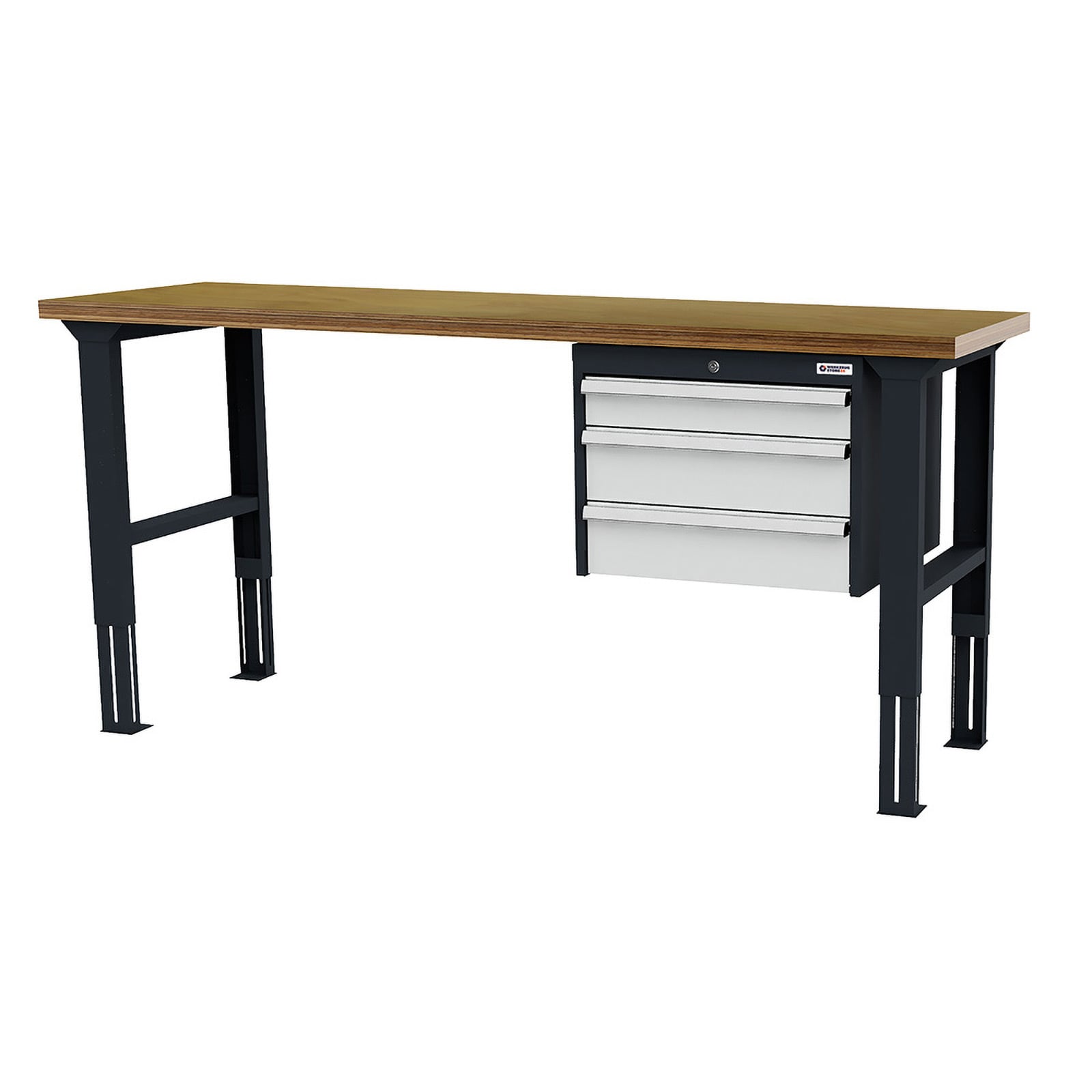 WS24 Arbeitstisch höhenverstellbar Schubladen: 1 x 100 2 x 150 B x T x H 2.000 x 600 x 760-1060 mm - WS24-100407