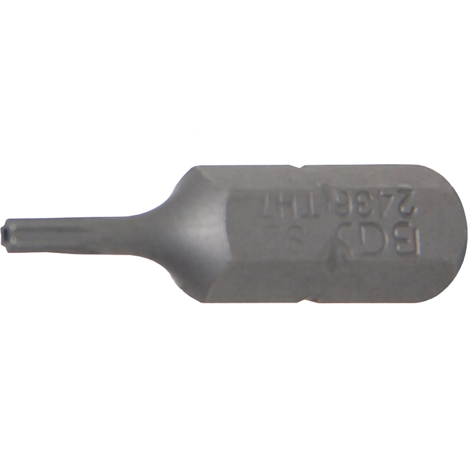 BGS Bit Antrieb Außensechskant 6,3 mm (1/4") T-Profil (für Torx) mit Bohrung T7 - 2436