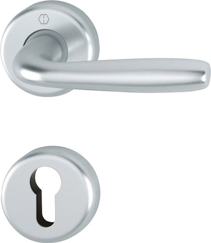 HOPPE Rosettengrt.Maribor 1766/17KV/17KVS Alu.F1 rd.PZ DIN L/R D/D - 11929789