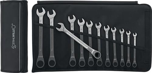 Maulringratschenschlüsselsatz 17F/12 12-tlg.SW 8-19mm fl.STAHLWILLE