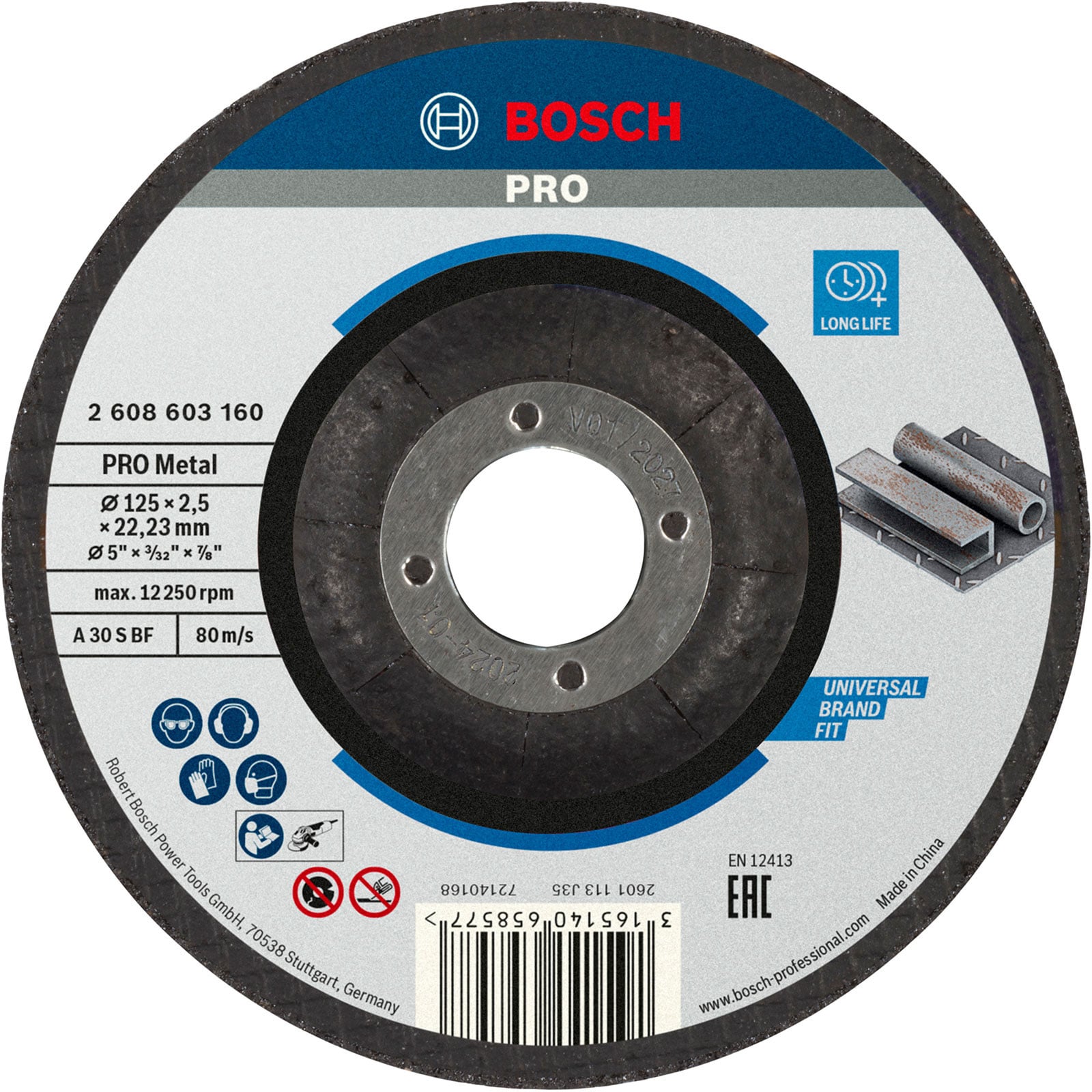 Bosch PRO Metal Trennscheibe 125 x 2,5 x 22,23 mm - 2608603160