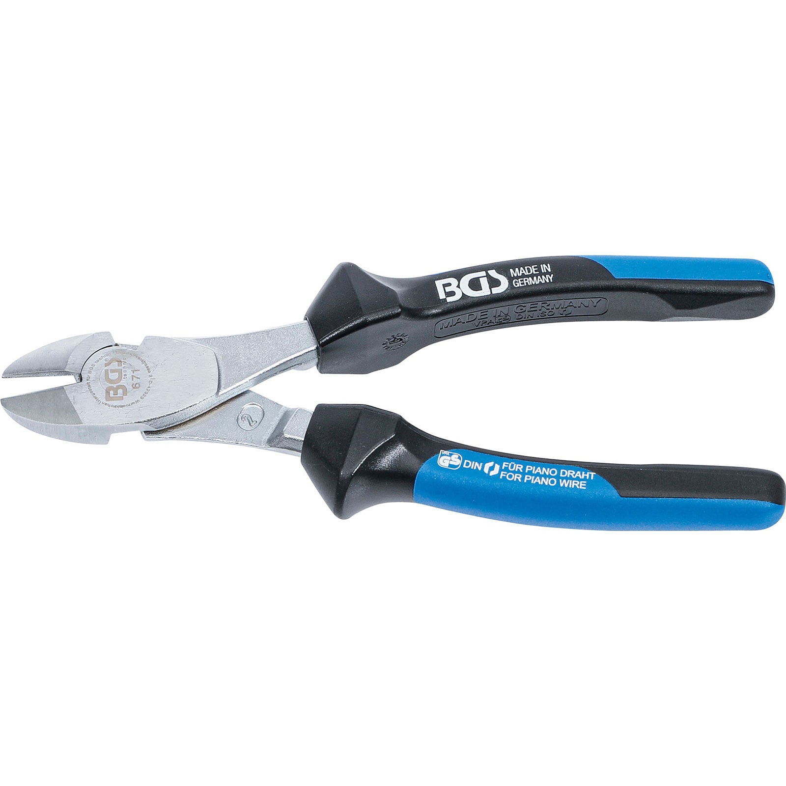BGS Kraft-Seitenschneider für Pianodraht 200 mm - 671