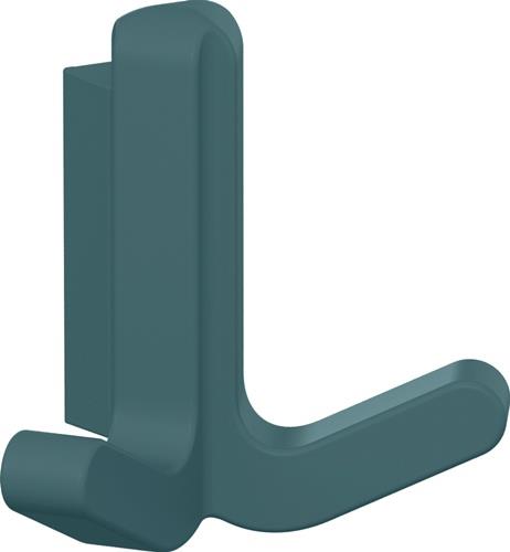 Doppelhaken Ser.477 matt,elastisch Ku.(TPU) 55 aquablau H.69mm HEWI