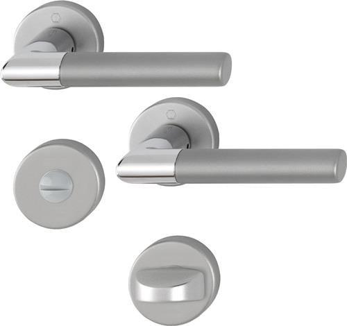 HOPPE Rosettengrt.Lecce 1405/42KV/42KVS Alu.F49/F9-2 rd.SK/OL DIN L/R D/D - 3887760