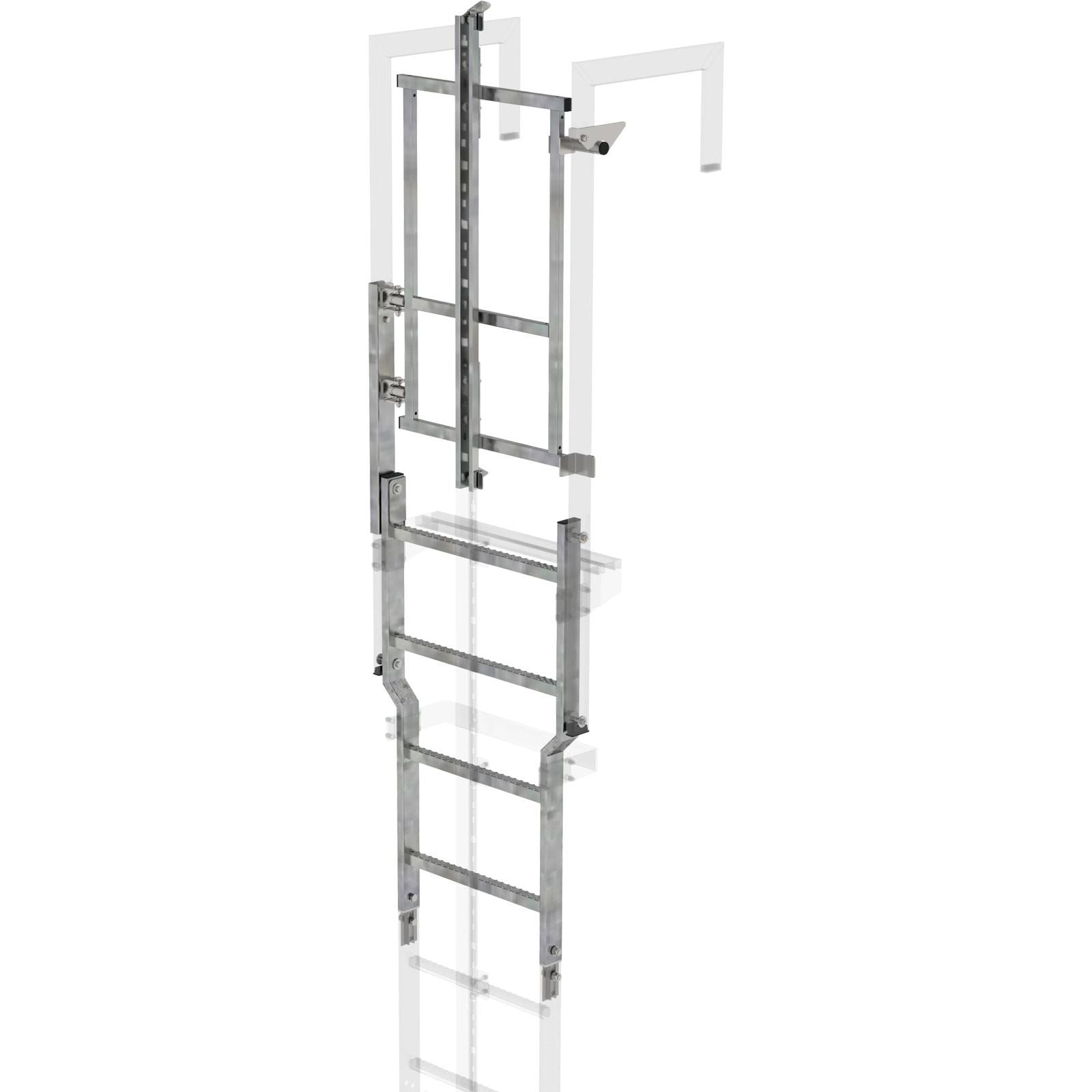 Günzburger Steigtechnik Sicherungstüre mit Steigschutzschiene Stahl verzinkt - 063506