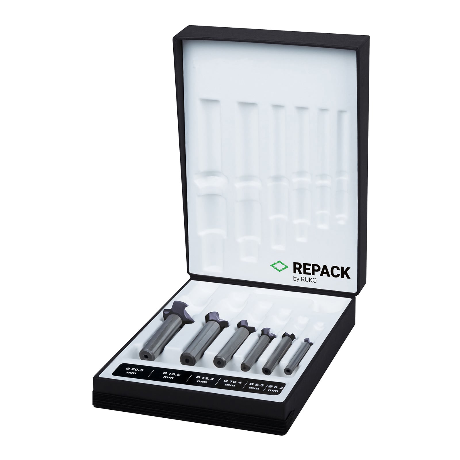 RUKO ULTIMATECUT Kegel- und Entgratsenker-Satz 3S HSS RUnaTEC DIN 335 Form C 90° in REPACK 6 teilig - 102790PRK