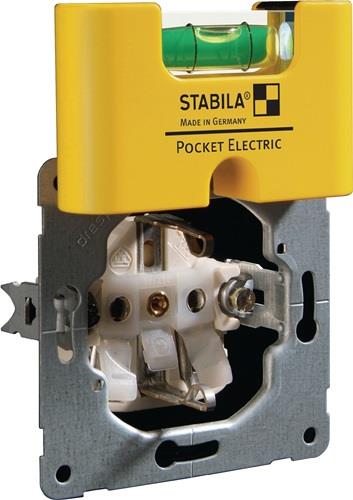 STABILA Wasserwaage Pocket Electric 7cm Ku.gelb ± 1mm/m m.Magnet - 17775
