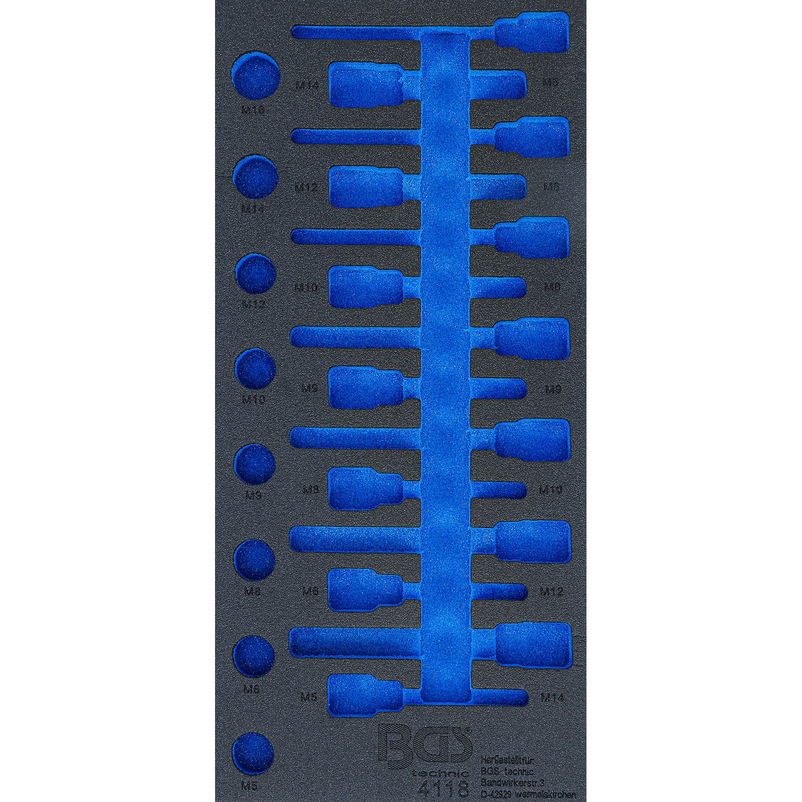 BGS Werkstattwageneinlage 1/3 leer für Art. 4118 - 4118-1