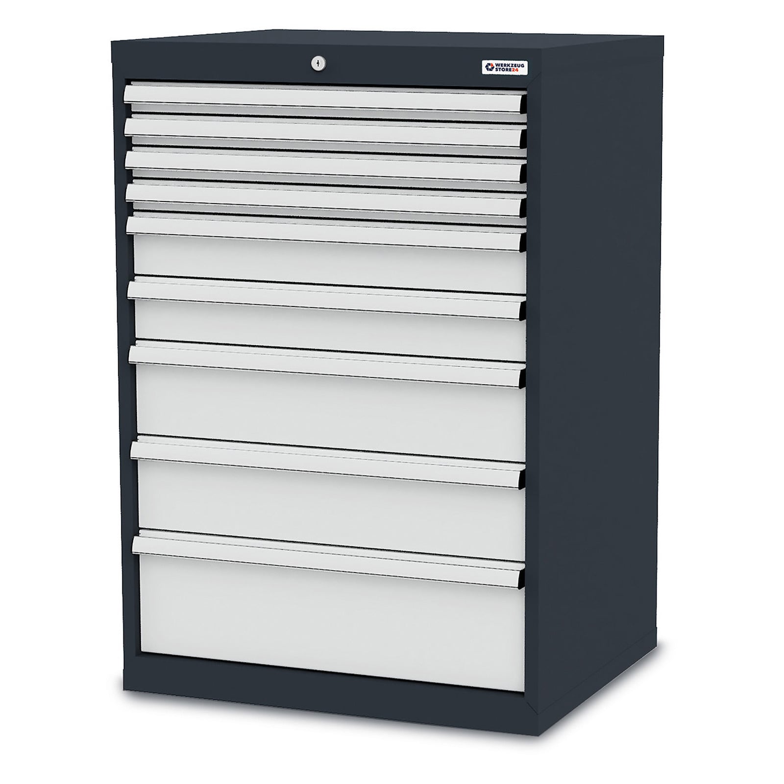 WS24 Schubladenschrank Schubladen: 4 x 50 2 x 100 2 x 150 1 x 200 B x T x H 700 x 575 x 1020 mm - WS24-100271