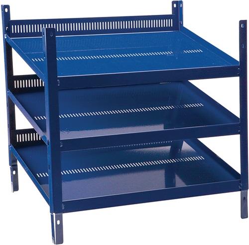 Regalelement LOGS 20 H520xB540xT390mm blau RAL 5022 m.Rasterstanzung 3 Fbd.LOGS - LOGS 20 RAL 5022