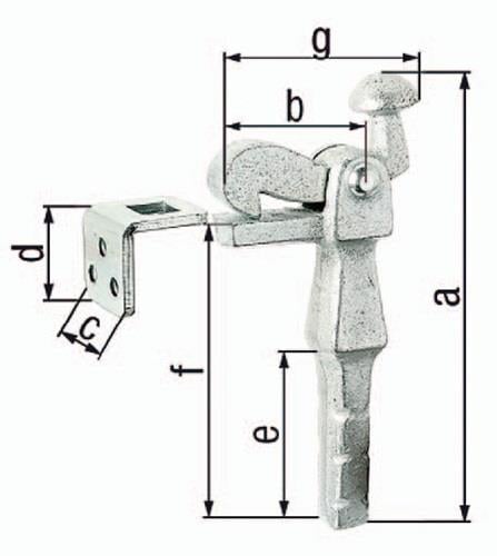 GAH Alberts Torfeststeller Grauguss verz.6,5mm - 412814