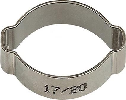 Riegler 50x Schlauchklemme 2-Ohr Edelstahl 1.4301 (W4) Spannbereich 14 - 17 mm - 179469
