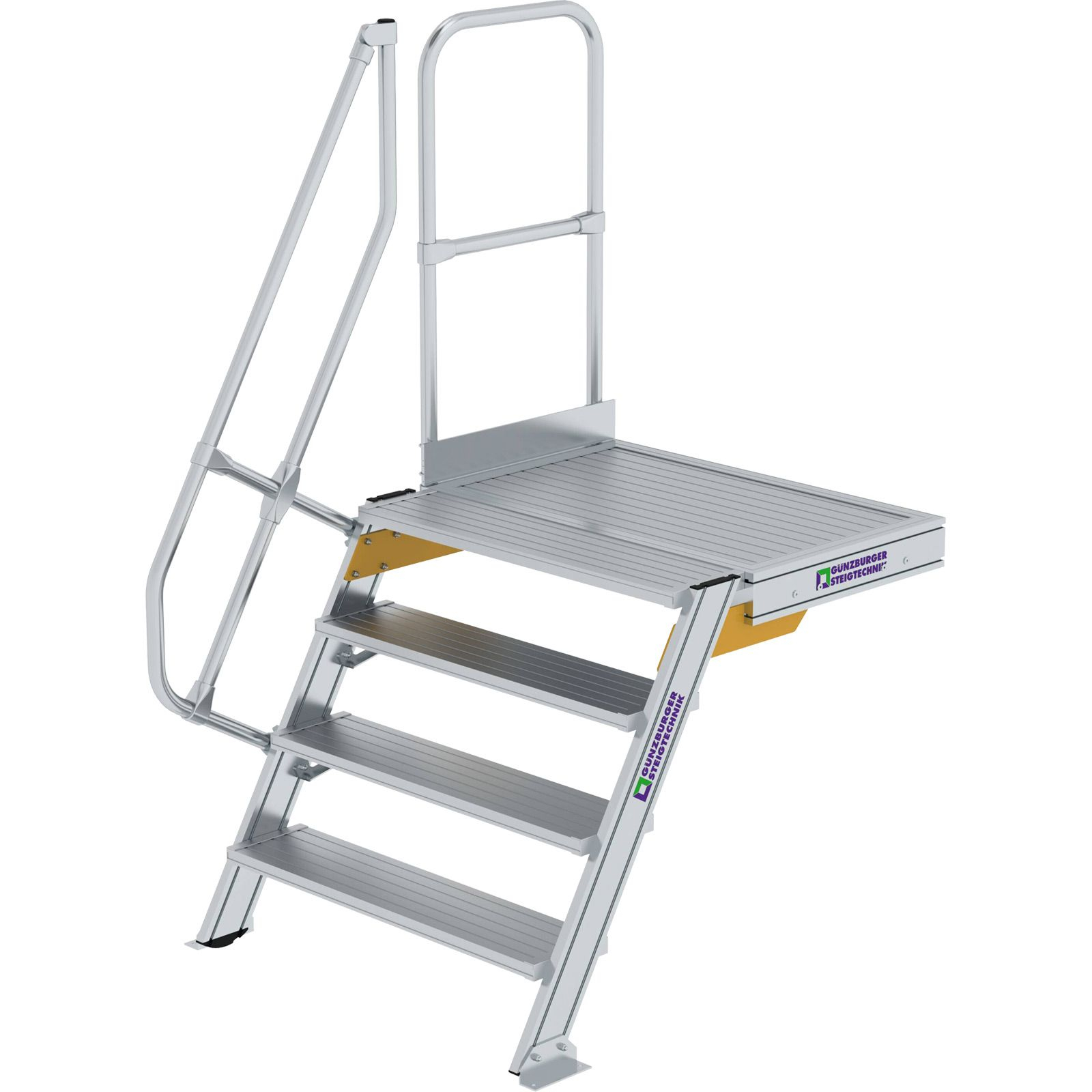 Günzburger Steigtechnik Treppe mit Plattform 60° Stufenbreite 1.000 mm