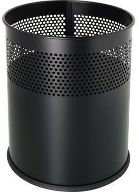 helit Papierkorb H2515795 26x31,5cm 15l rund Metall schwarz