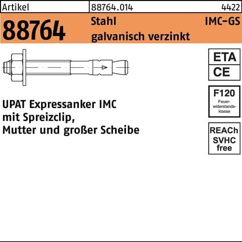 Expressanker R 88764 IMC 12/120/216 GS Stahl galv.verz. 20 Stück UPAT