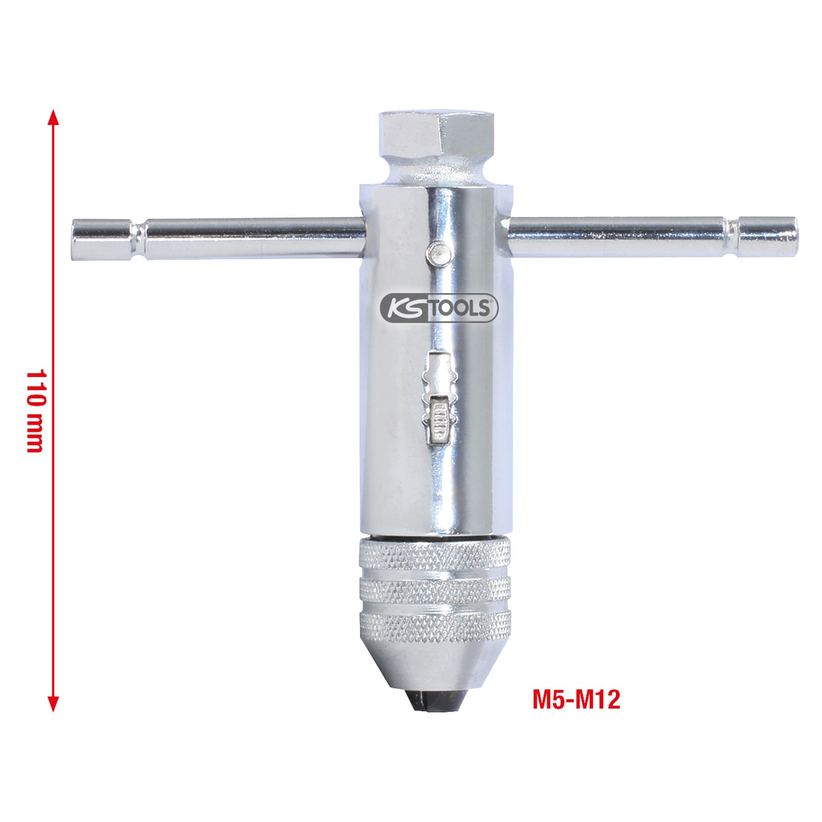 KS TOOLS Werkzeughalter mit Umschalt-Ratschenkopf 110 mm - 331.0665