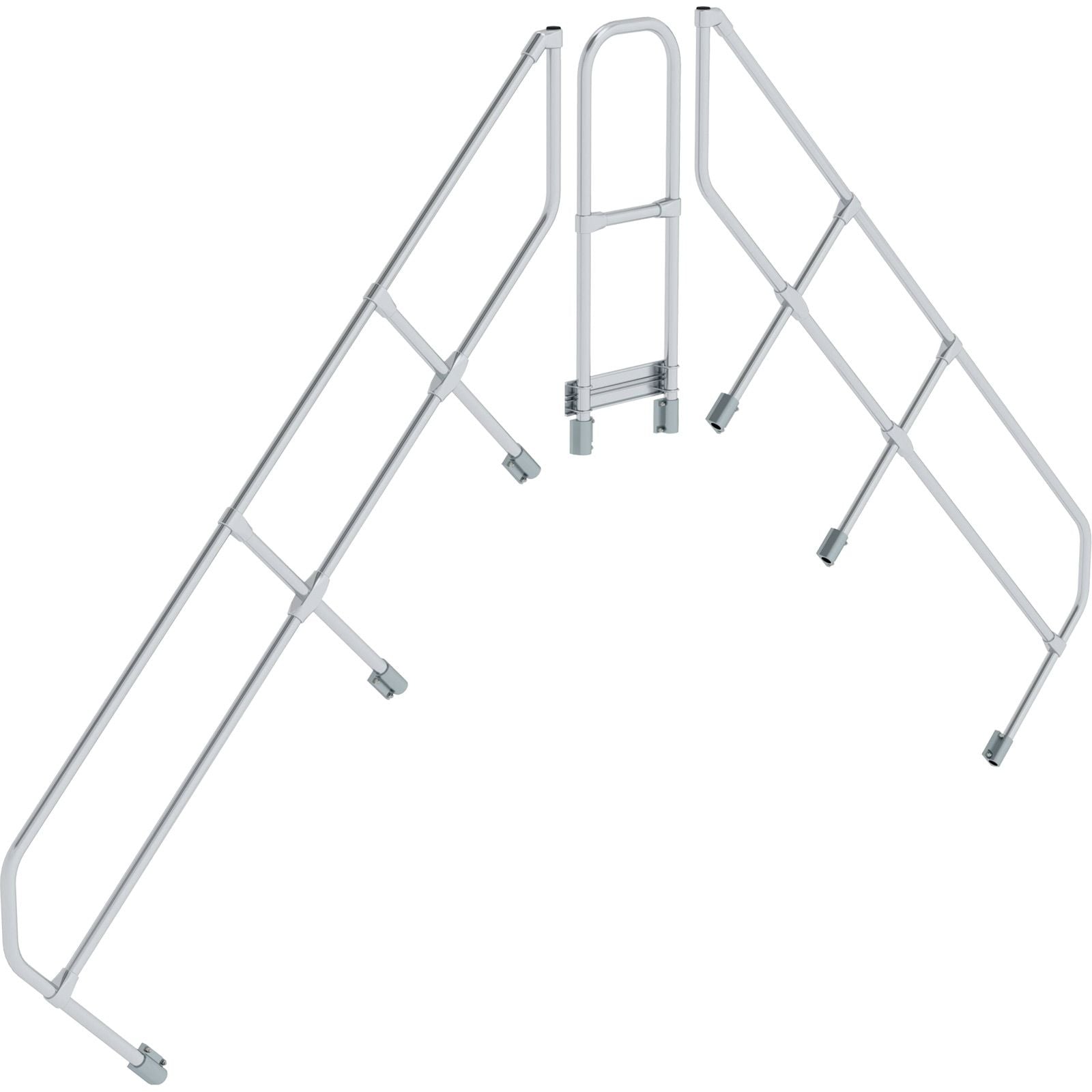 Günzburger Steigtechnik zweiter Handlauf für Überstiege 45° mit 8 Stufen - 600978