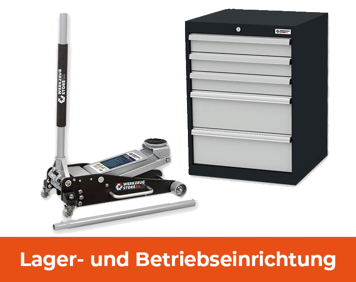 Werkzeugwagen und Wagenheber für Lager- und Betriebseinrichtung von Werkzeugstore24