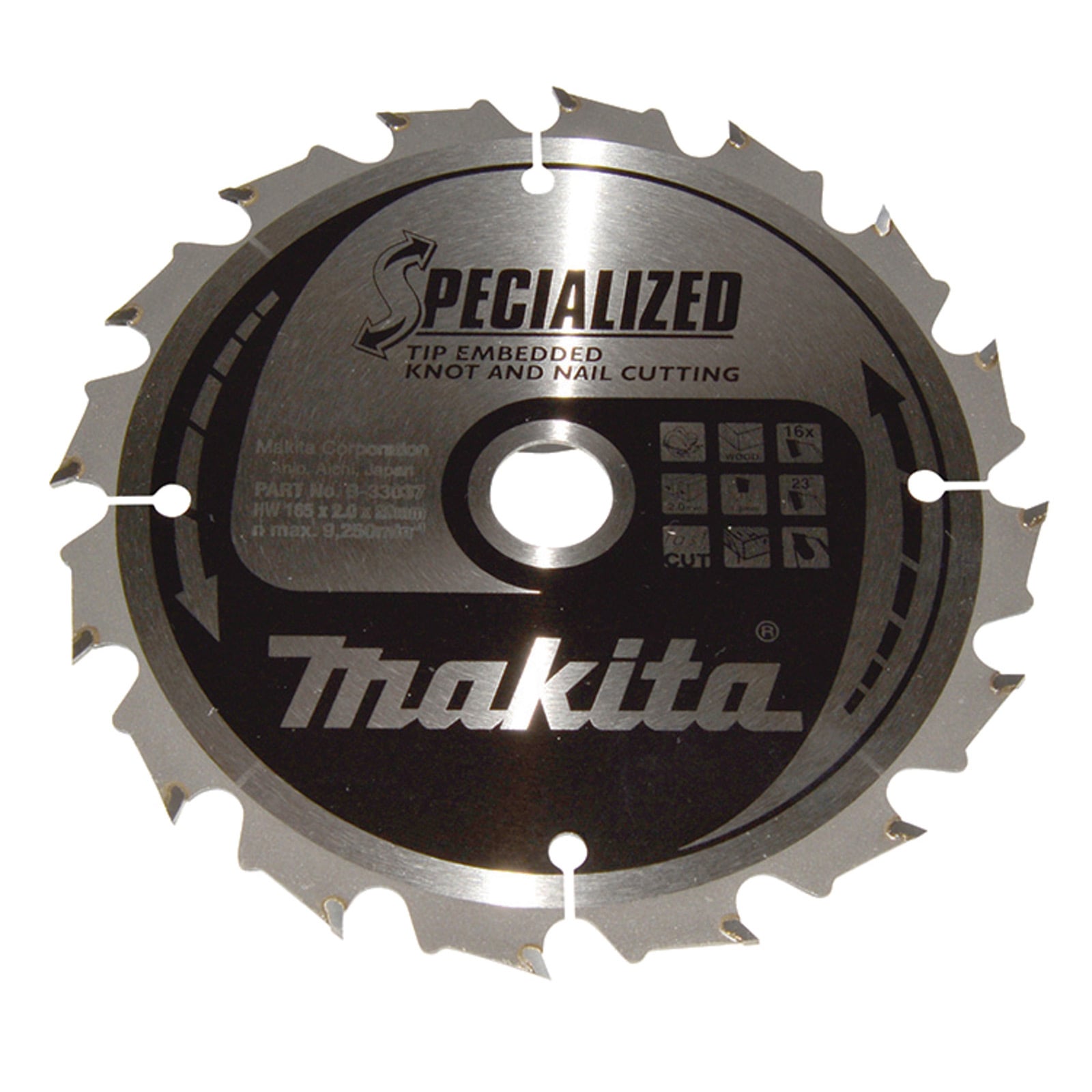 Makita SPECIALIZED Sägeblatt 165x20x16Z - B-33037