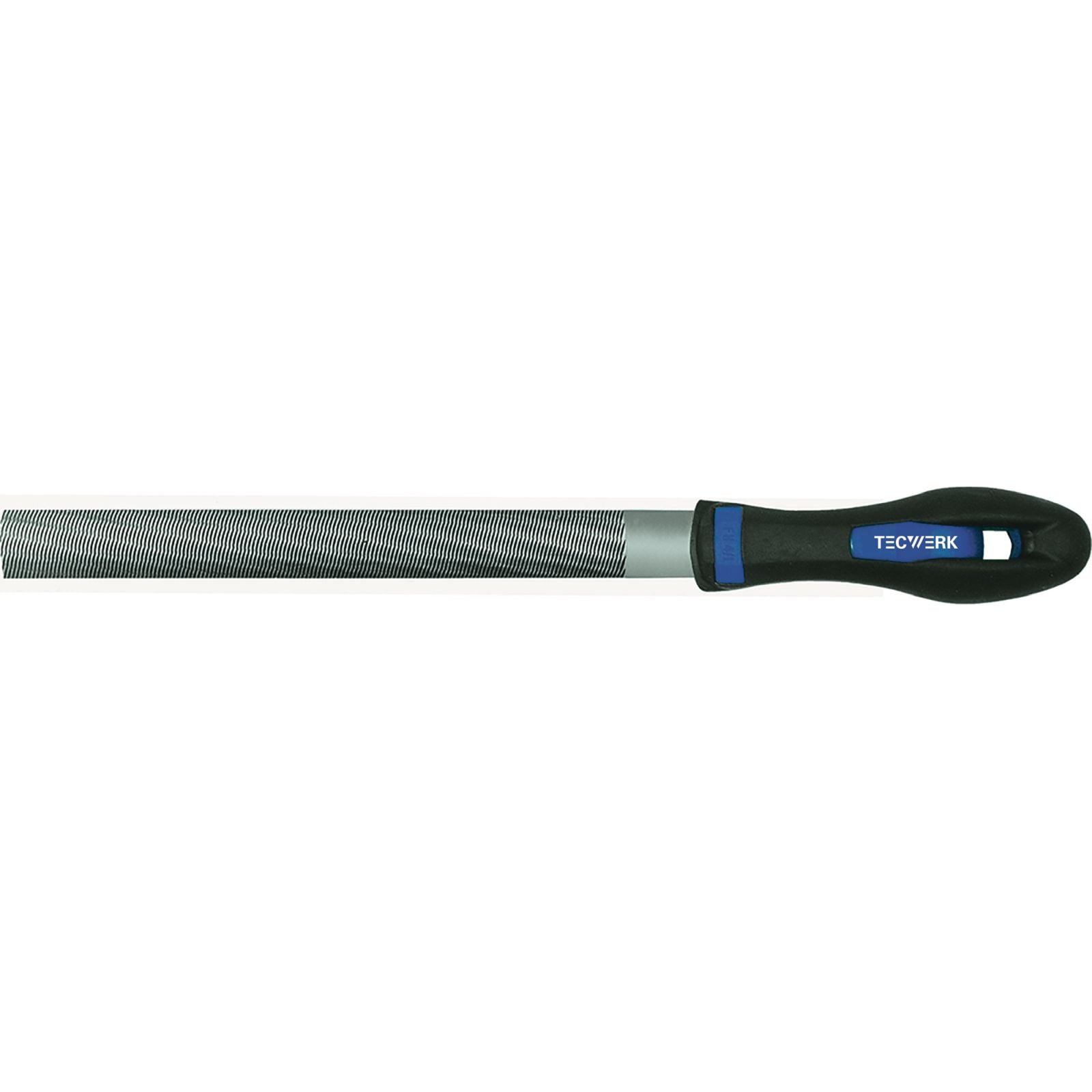 Werkstattfeile DIN 7261 L.150mm Q.16x5mm Hieb 2 Halbrund 2K-Ergo TECWERK