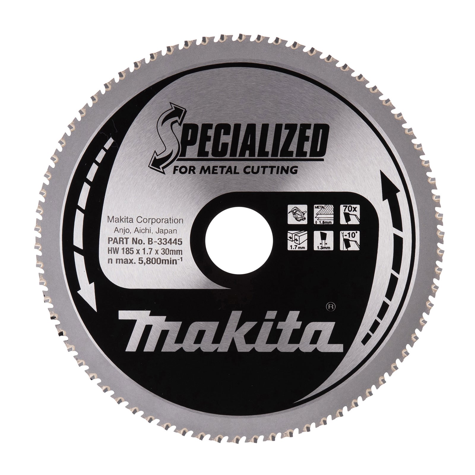 Makita SPECIALIZED Sägeblatt 185x30x70Z - B-33445