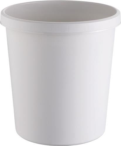 helit Papierkorb 18 l H331xØ315 mm mit Griffrand lichtgrau - H6123882