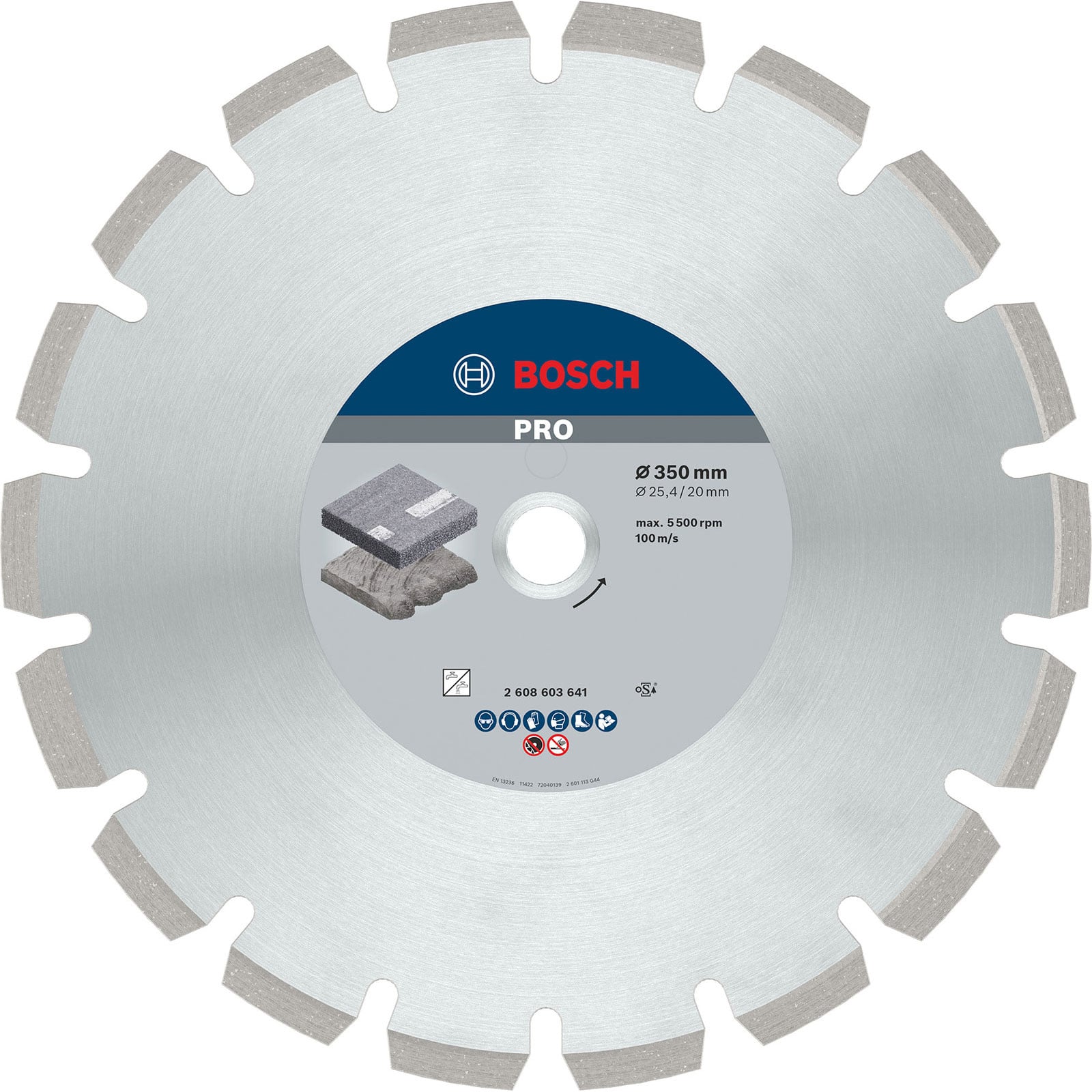 Bosch PRO Asphalt Diamanttrennscheibe 350 x 20/25,4 mm - 2608603641