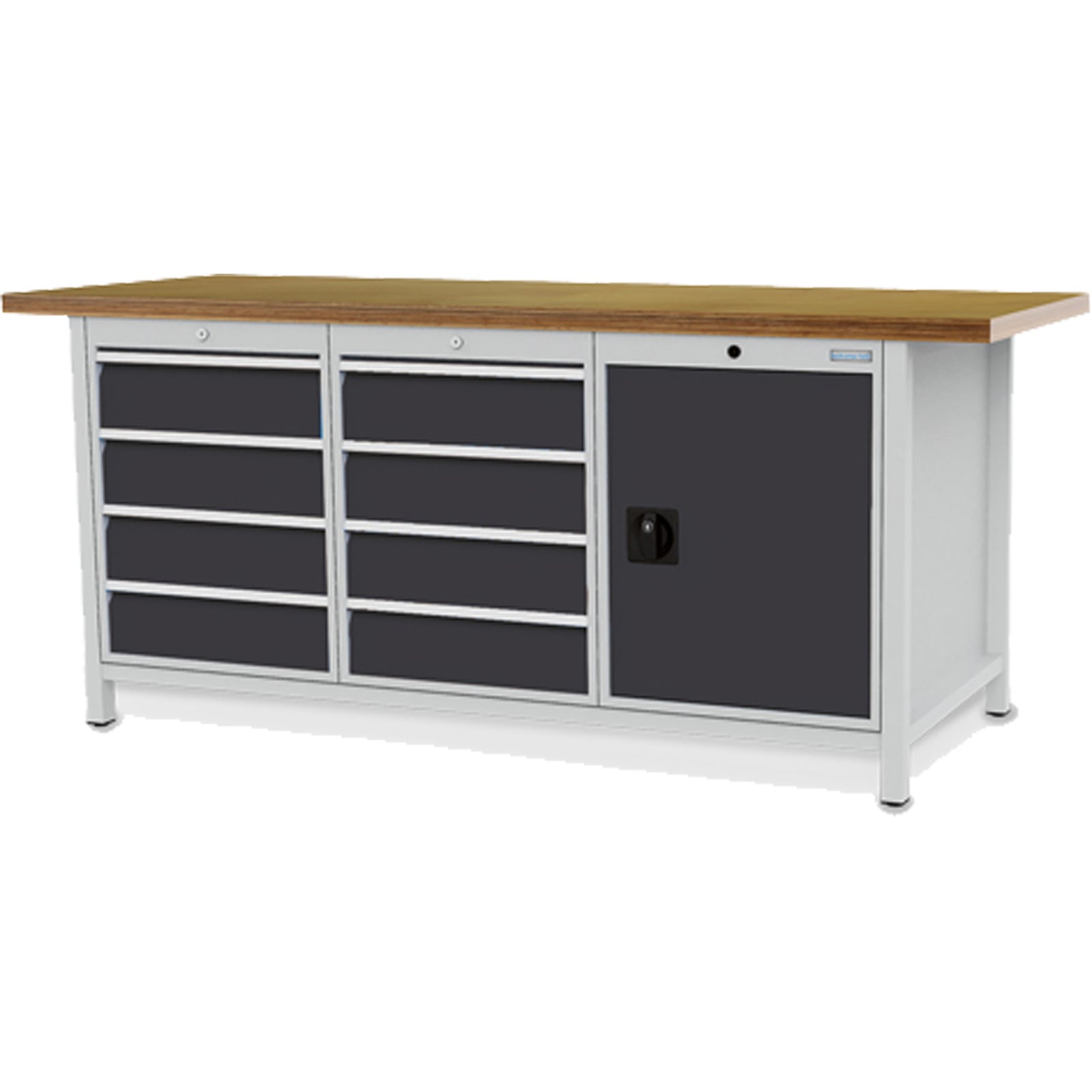Bedrunka+Hirth Kastenwerkbank Breite 2.000 mm R 18-24 8x Schublade 1x Flügeltüre BxTxH 2.000x750x859 mm - 03.19.46VZ