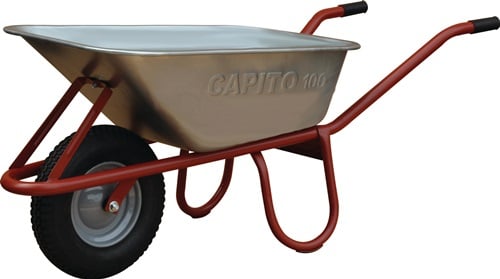 CAPITO Tiefmuldenkarre ALLCAR 100l Luftrad Stahlfelge m.Ku.-Gleitl - 111030
