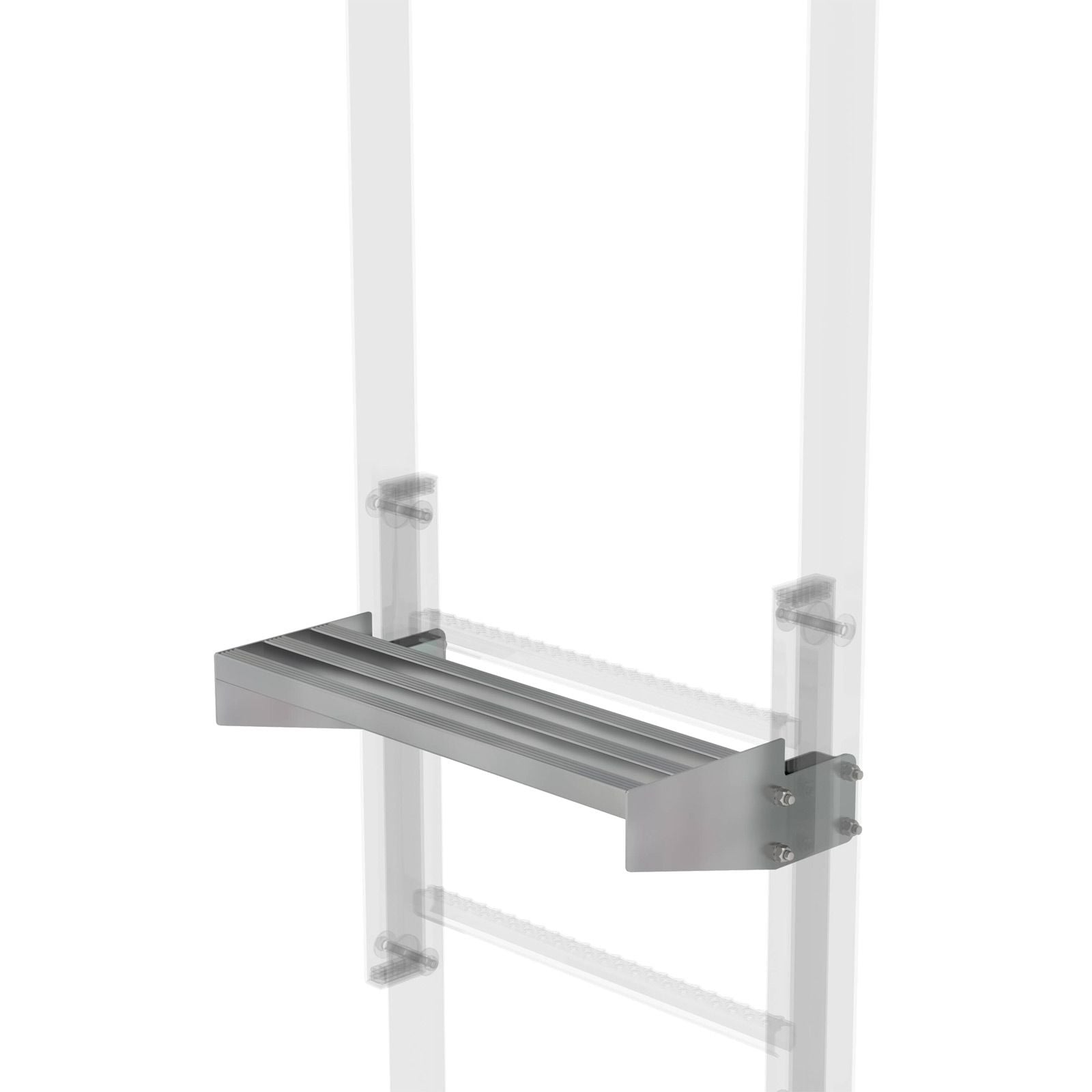 Günzburger Steigtechnik Ausstiegstritt Stahl-verzinkt 520 mm Spaltbreite 200 mm - 063968