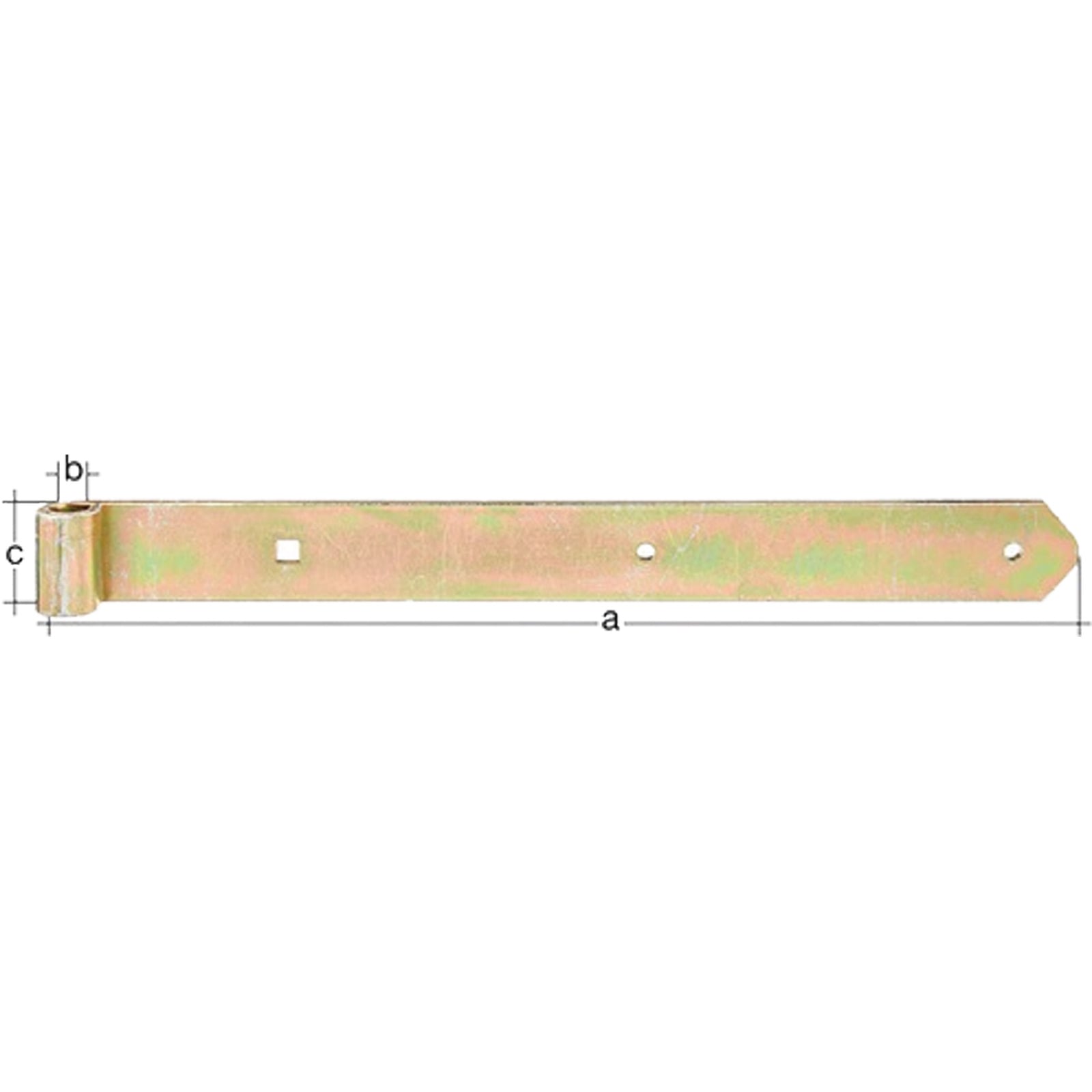 GAH Alberts Ladenband L.700x16x45mm S.5mm D.16mm STA galv.gelb verz.rd - 314255