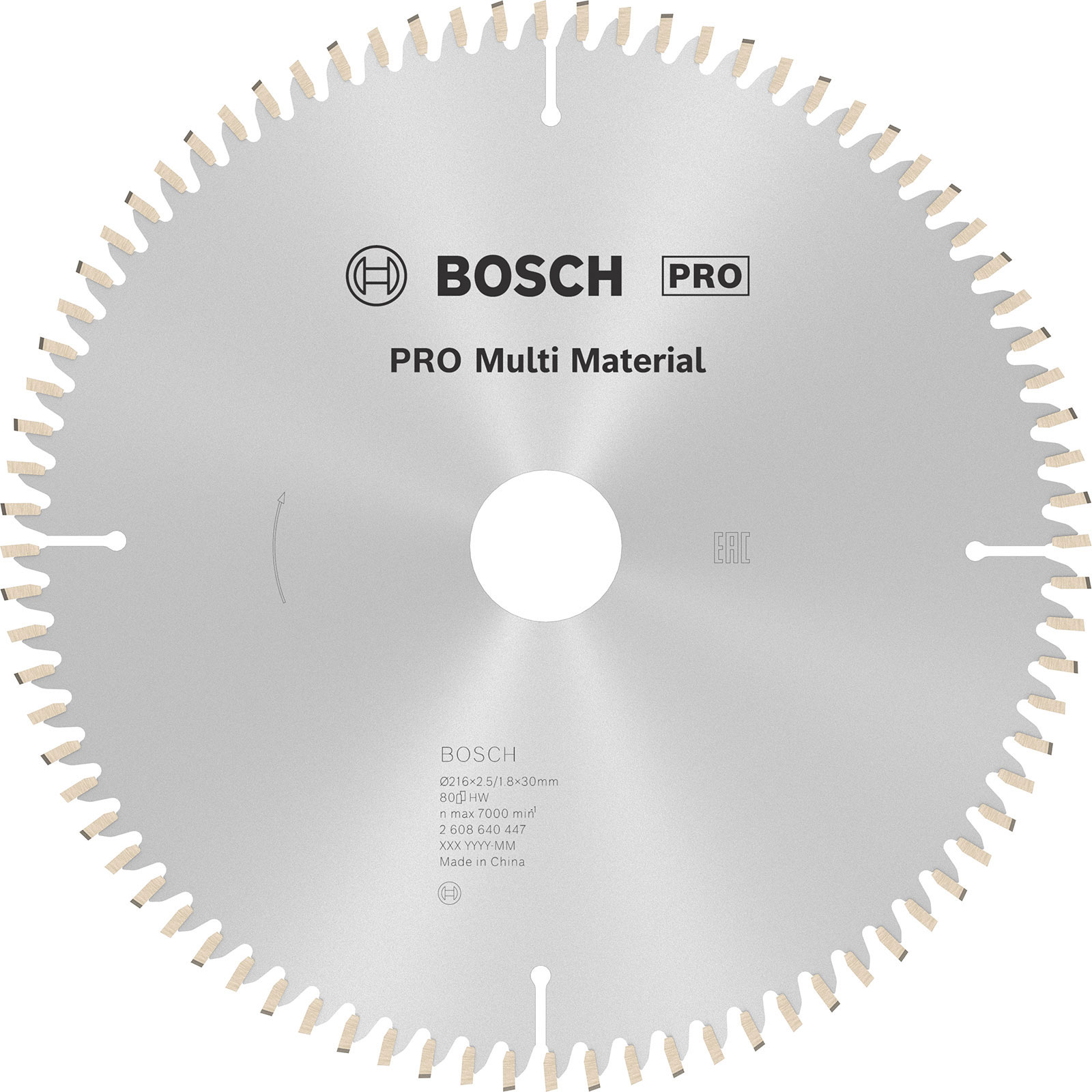 Bosch PRO Multi Material Kreissägeblatt 216 x 2,5 x 30 mm - 2608640447